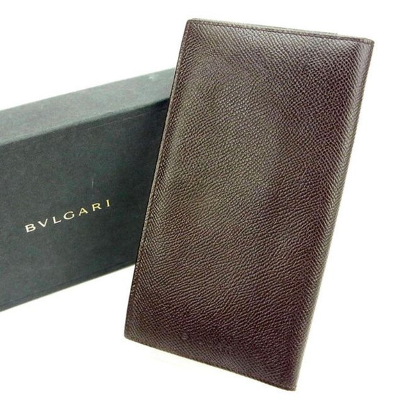 Bvlgari Wallet Purse Long Wallet Brown Woman Authentic Used - Picture 1 of 5